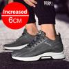 Herren Sommer 6cm Höhenerhöhung Atmungsaktives Weiches Mesh Freizeit-Sneakers Leichtgewichtige Bequeme Aufzugsschuhe Outdoor Lift Sport