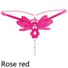 Sexy Pearl Panties Butterfly Ladies Transparent Thong Pants Low Waist Adjustable LingerieMakeup