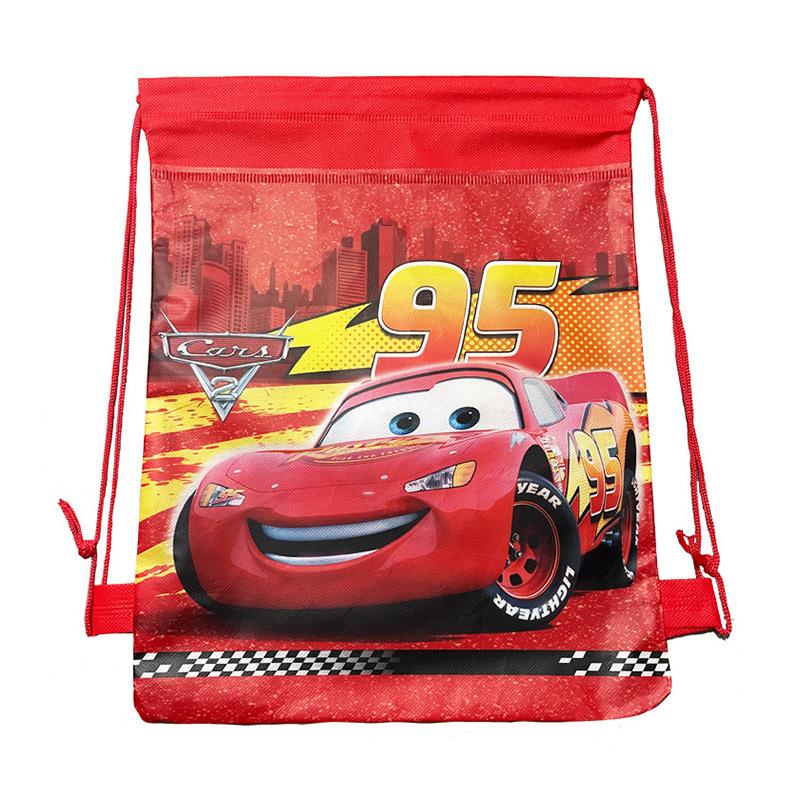 Disney McQueen Opbergtas, Draagbare Casual Documententas met Trekkoord, Kantoorbenodigdheden Red 1pc yellow