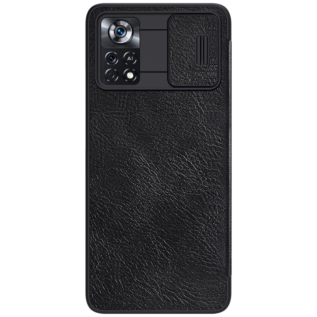 For Xiaomi Poco X4 Pro 5G  Case Nillkin Qin Pro Camera Protective Cover PU Leather Flip Cover with Card Pocket