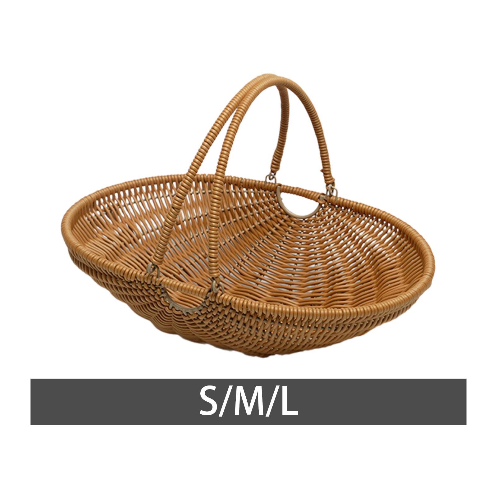 

Picnic Storage Basket Made of PP Material with Foldable Handle for Food Items And Small Objects Size S