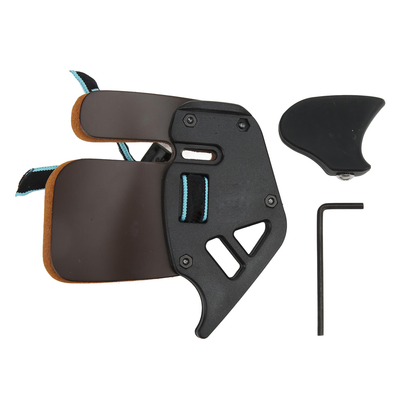 

Recurve Bow Finger Guard Leather Archery Finger Tabs Adjustable Protective Gear for Recurve Bow
