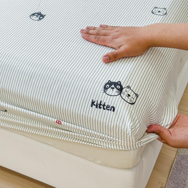 

Простыня на резинке в полоску из чистого хлопка, покрывало для кровати, простыни для дома, для взрослых и детей, защитный чехол для матраса, sabanas para cama (Нет наволочки) 120x200x25cm 1pc