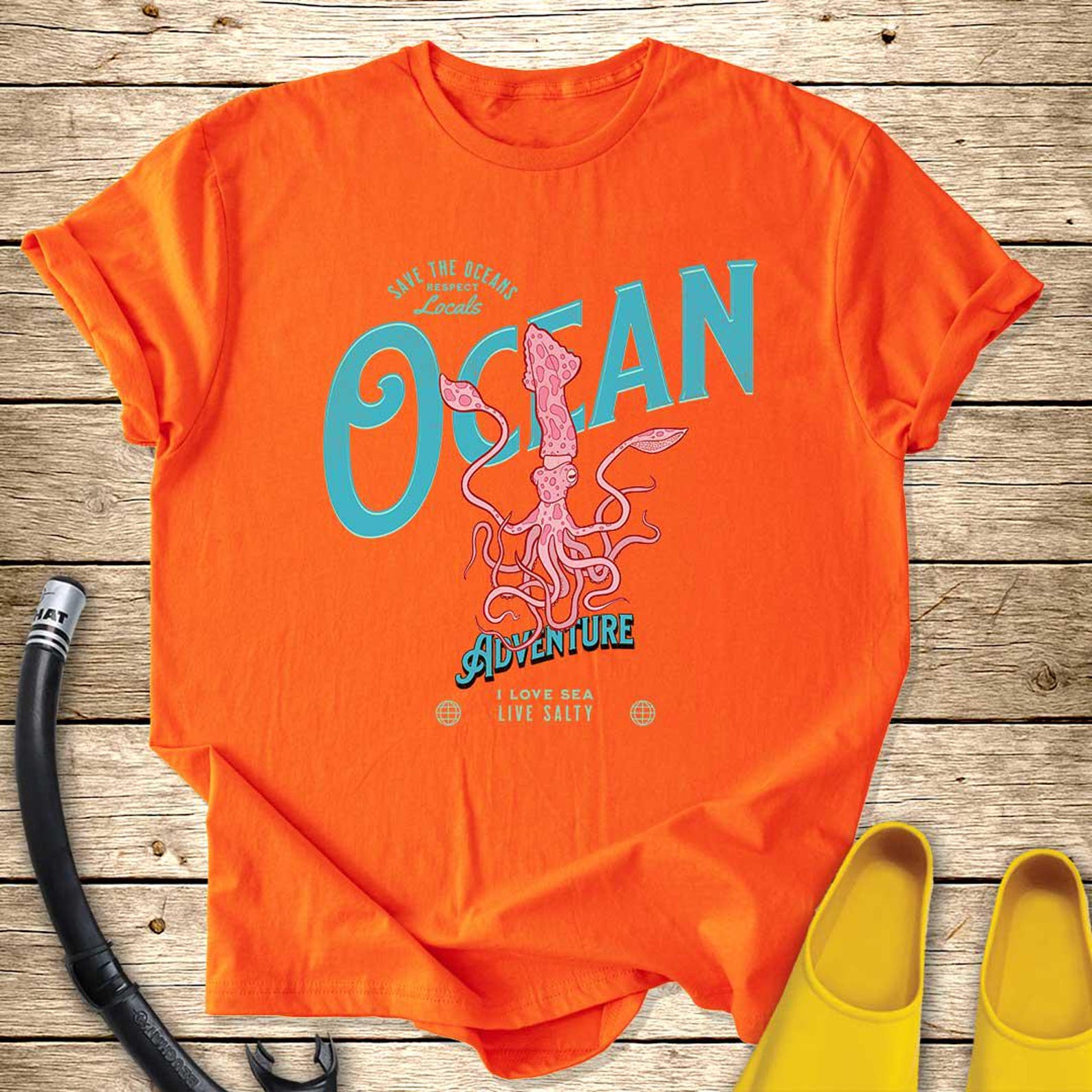 Ocean Squid T-shirt 2XL