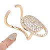 Nail Cover Rings Adjustable Size Beautiful Practical Wear Easily Safe Material Finger Decoration Rings for Parties3047 Gold