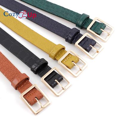 Crocodile Pattern Belt Women's Accessories Women's Square Buckle Jeans Dress Belt