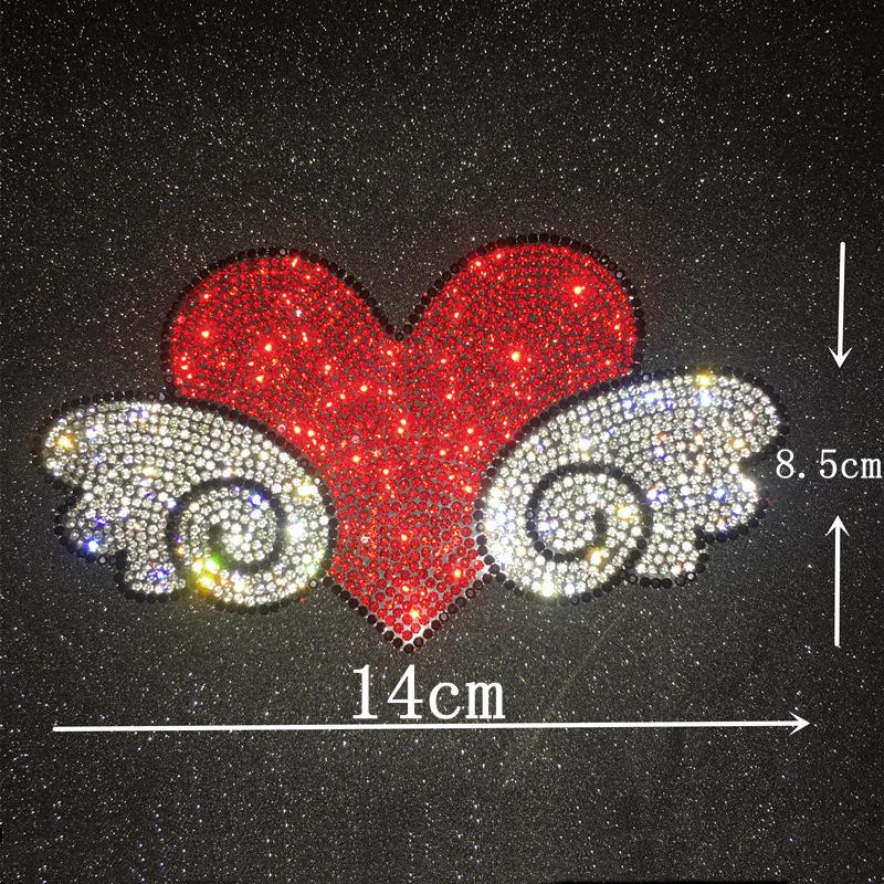 Bling Diamond Stickers for Car Rear Window Cute Wings Auto Scratches On Bumper Body Refrigerator Helmet Blossom Decal Decro