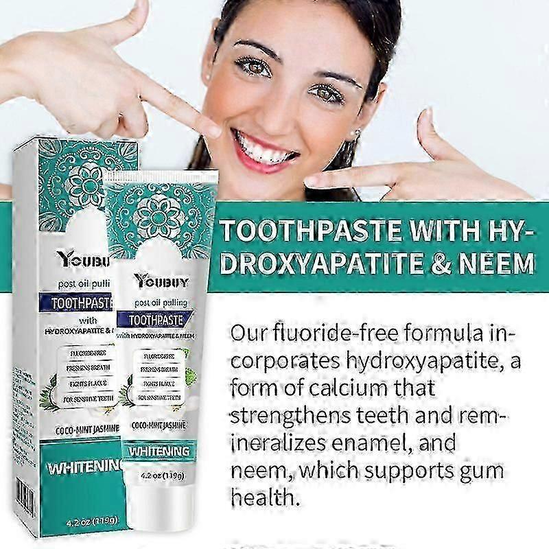 Hydroxyapatit fluoridfreie Zahnpasta, aufhellende Zahnpasta, Zahnpasta für frischen Atem gegen Karies, Zahnpasta zur Reduzierung von Zahnverfärbungen und Aufhellung
