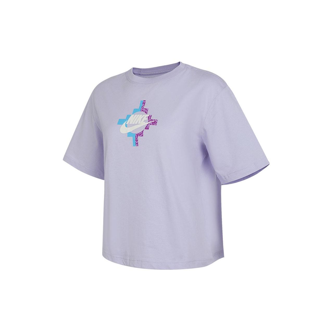 

Женская футболка с круглым вырезом и короткими рукавами Nike с логотипом, фиолетовая FB8210-536 L