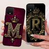 For Google Pixel XL4 Case Silicone Luxury Crown A-Z Letters 2D Flat Pattern Soft Casing For Google Pixel 4 XL G020 G020P Cover
