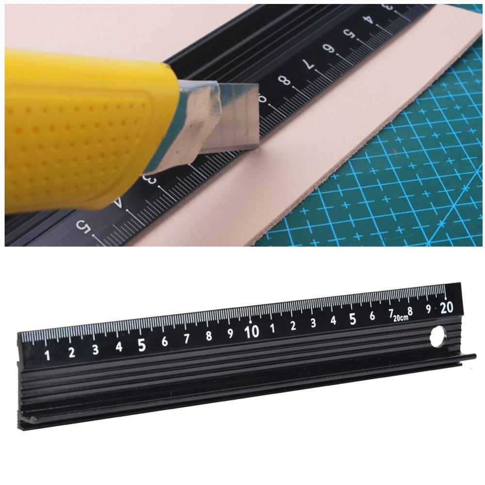 

Aluminum Alloy Safety Ruler with Guard 30cm Drafting Ruler for Crafts and Office Use 20cm