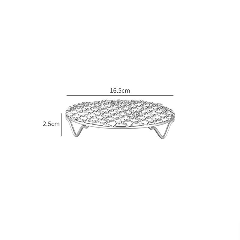 

Круглая стойка для фритюрницы с ножками, штабелируемая решетка для гриля, нержавеющая сталь, антикоррозионная для домашней кухни, духовки, пароварки 16.5cm