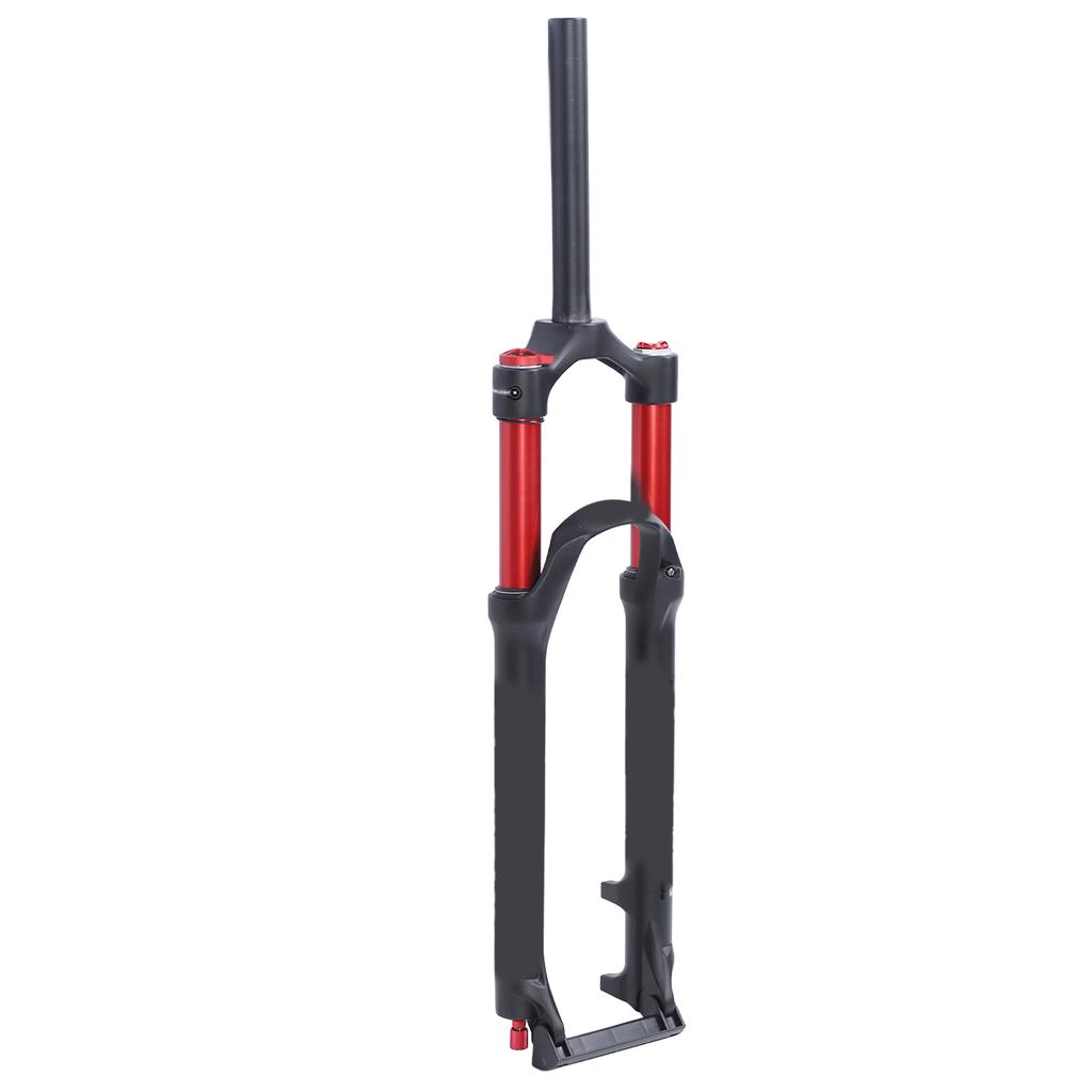 29in MTB Front Suspension Fork Red Double Air Chamber Suspension Straight Steerer Manual Lockout Aluminium Alloy Bike