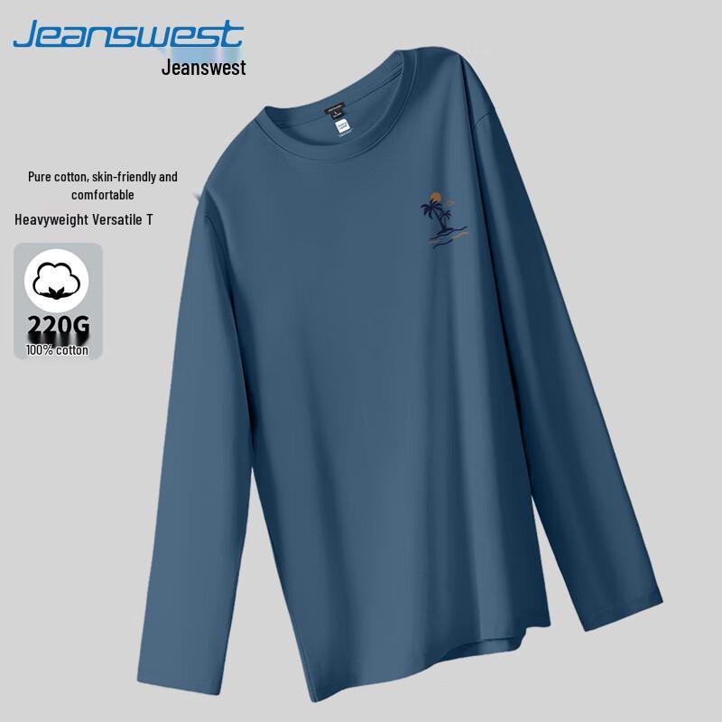 Jeanswest Men s Heavyweight Pure Cotton Long-Sleeve T-Shirt 3XL