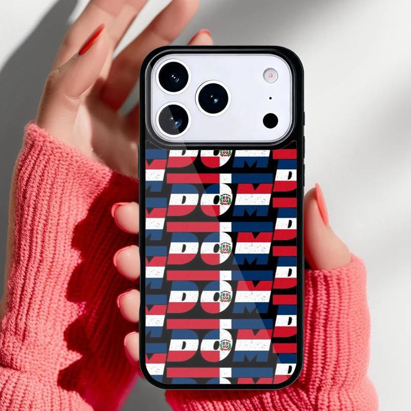 Dominikanische Republik Flagge Handyhülle für iPhone 17 16 15 14 13 Pro Max Rückabdeckung für 12 11 Pro Coque