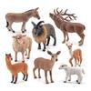 Animal Figurine Simulation Donkey Alpaca Red Deer Sheep Animal Model Toys Desktop Ornament Gift for Home
