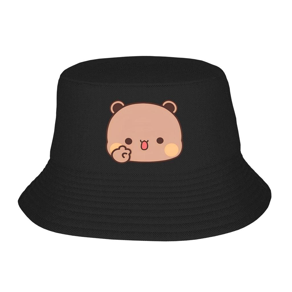 Style Bubu Yier Beer Cartoon Bucket Hat Women Foldable Hiking FisherUnisex Cap Vocation Getaway Headwear Boonie Hat
