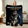 Michael Jackson Pop Theme Blanket Cozy Warm Fleece Blanket For Camping Travel Party Decor Great Holiday Gift