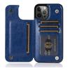 Wallet Double Button Stand Leather Case For Iphone 14 Pro Max 13 Pro 12 11 Se 2022 X Xr Xs Max 8 7 6 6s Plus 5 5s With Card Slot