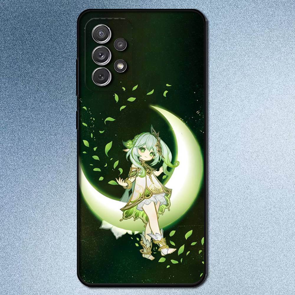 G-Genshin Impact Nahida Phone Case For Samsung S25,S24,S21,S22,S23,S30,Ultra,S20,Plus,Fe,Lite,Note,10,9,5G Black Cover