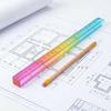 Color Ruler and Cube - Two in One Geometric Drawing Tool, Mathematics Learning Stationery Set, Drawing and Measuring Supplies