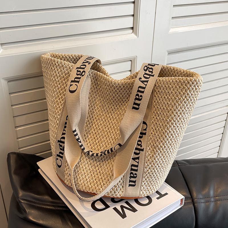 REWELL Модная плетёная соломенная сумка-тоут