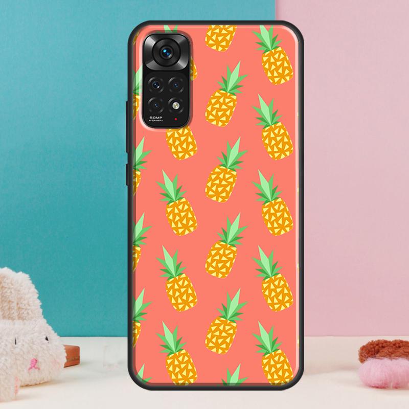 Summer Fruit Pineapple Case For Xiaomi Redmi Note 12 11 10 9 8 Pro 9S 10S 11S 12S Redmi 12C 9A 9C 10A 10C Coque