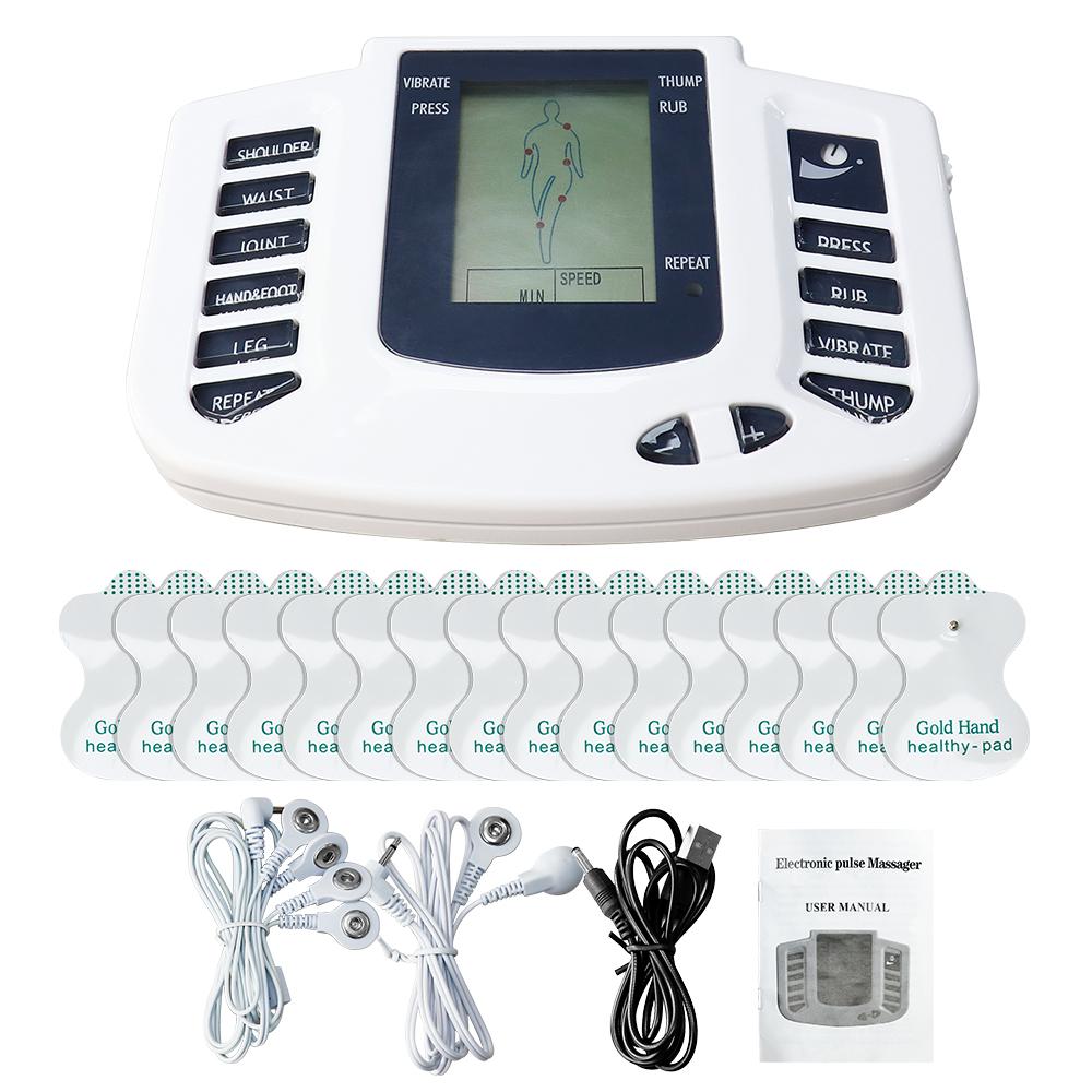 Electrical Ems Tens Massage 10 Level 16 Pads Pulse Acupuncture Muscle Stimulator Physiotherapy Machine Body Relax Health Care