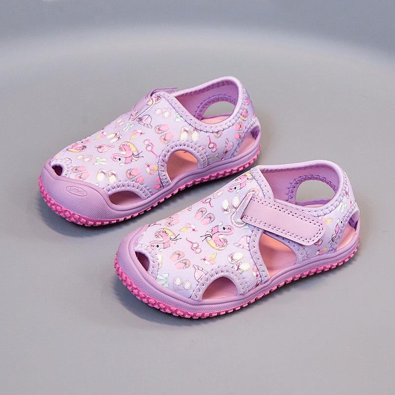 

Children Sandals Spring Summer Kids Closed Toe Sports Beach Toddler Baby First Walker Girls Shoes Boys Wading Shoes 15-26 24