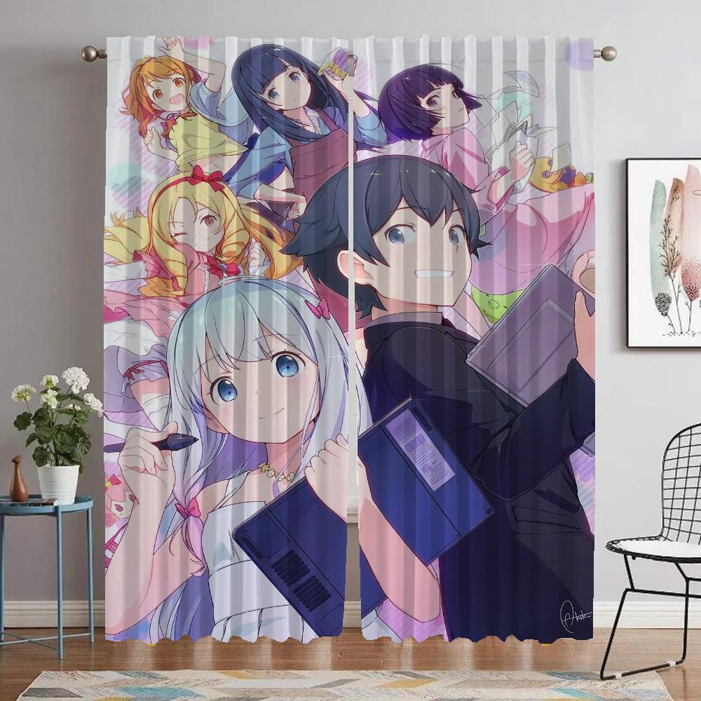 

Шторы Eromanga Sensei для гостиной, занавески для домашнего интерьера, 2 шт., перегородка, украшения на Хэллоуин, оттенки для кухни W60xH90cmx2pcs-CL
