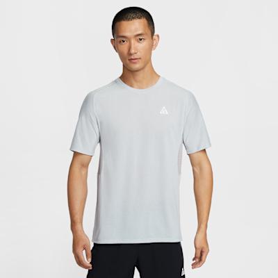 Nike ACG T Shirts Men s Gray Fog Crew Neck S