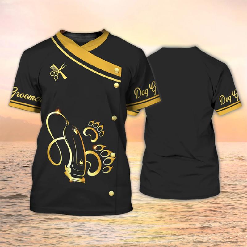 Tričko s krátkým rukávem pro štěňata, unisex, módní uniforma, letní šaty s výstřihem do O-neck, dámské tričko s krátkým rukávem ve velikosti Harajuku