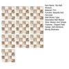 10Pcs Tile Wall Stickers Elegant Plaid Design Self-Adhesive Strong Stickness Heat Resistant