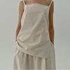 Summer new cotton and linen sling vest French casual sleeveless loose and comfortable zipper top, square neck shirt outside