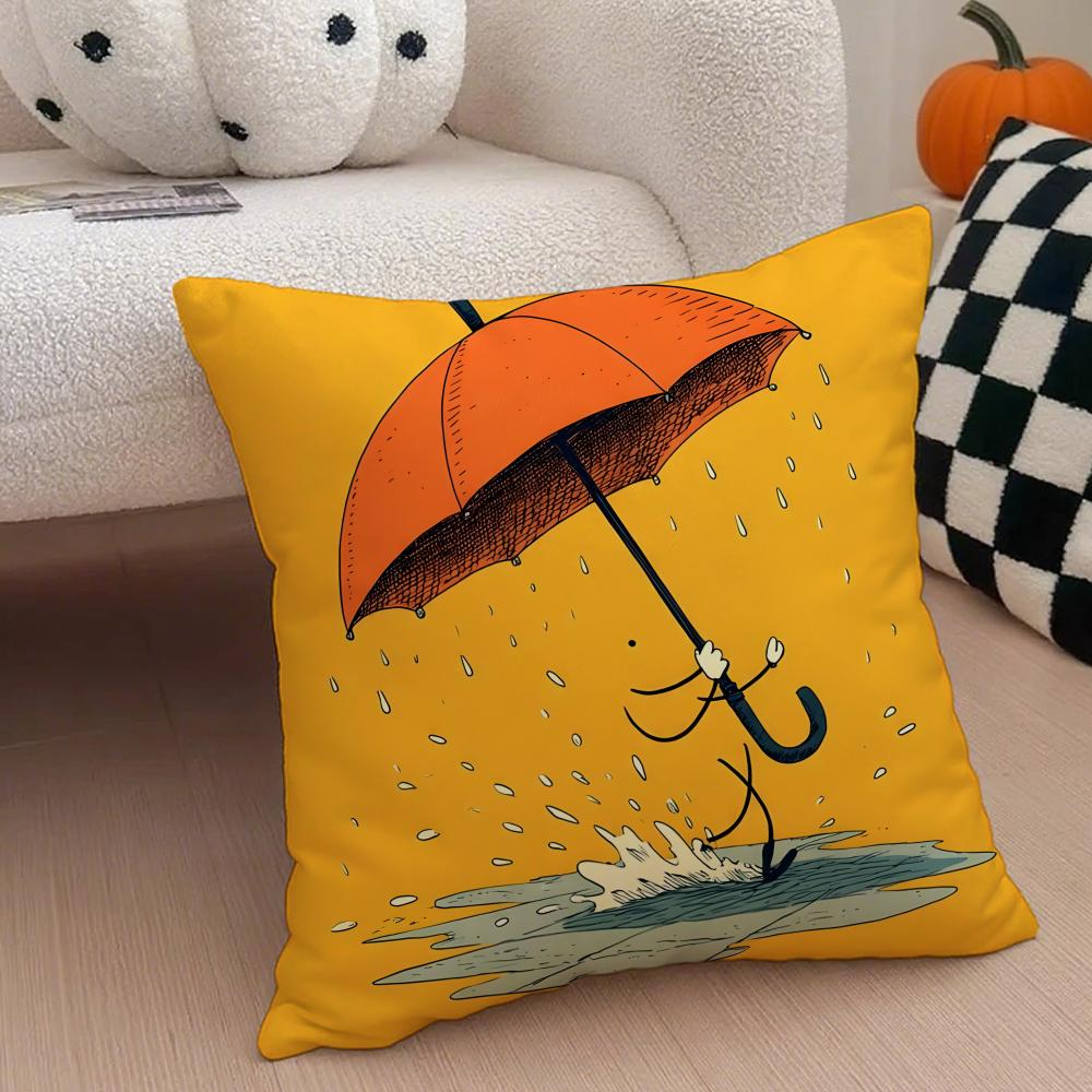 Year of the Horse Pillow Festive Decor Cushion Cover Linen Pillow Case Soft Breathable Protective Couch Room Decoration