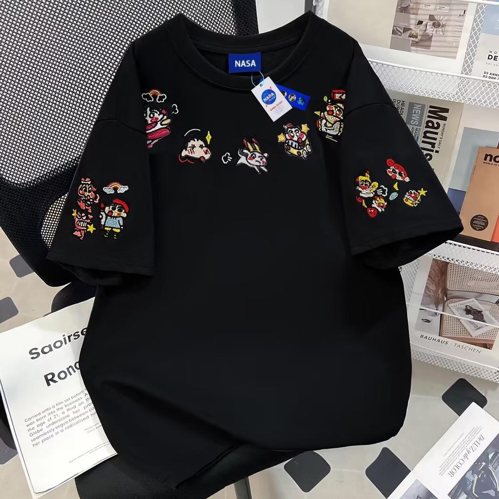 High-End Printed Men'S Short-Sleeved T-Shirt Half-Sleeved Summer Men'S Clothing Handsome Trendy Cartoon T-Shirt Top Summer