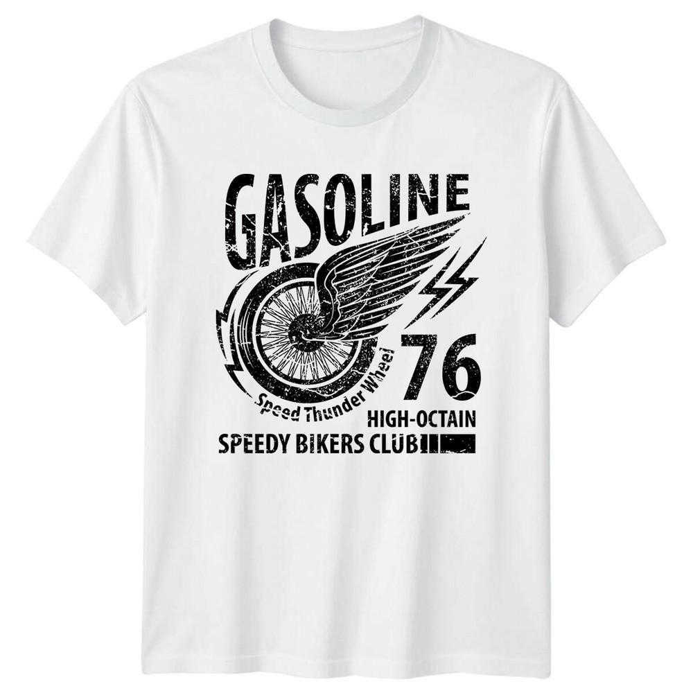 Gasoline Speed Thunder Wheel 76 Motorcycle Unisexs TShirt Unisexs Tee Graphic S