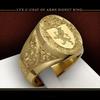 Lion Shield Badge Ring Seal Men's Accessories