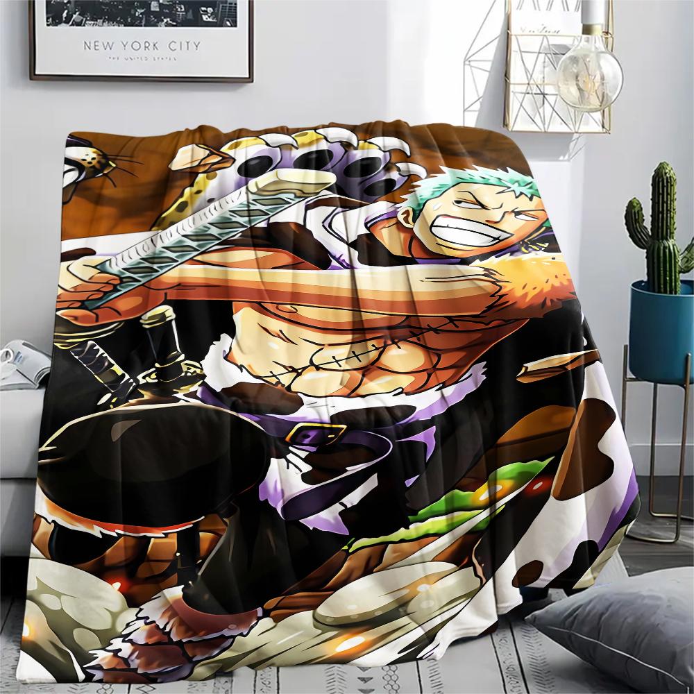 One Piece character Print Flannel Blanket,High quality Comfortable for All Seasons,Home Decor,Warmth and Comfort,Perfect for Christmas Gifts