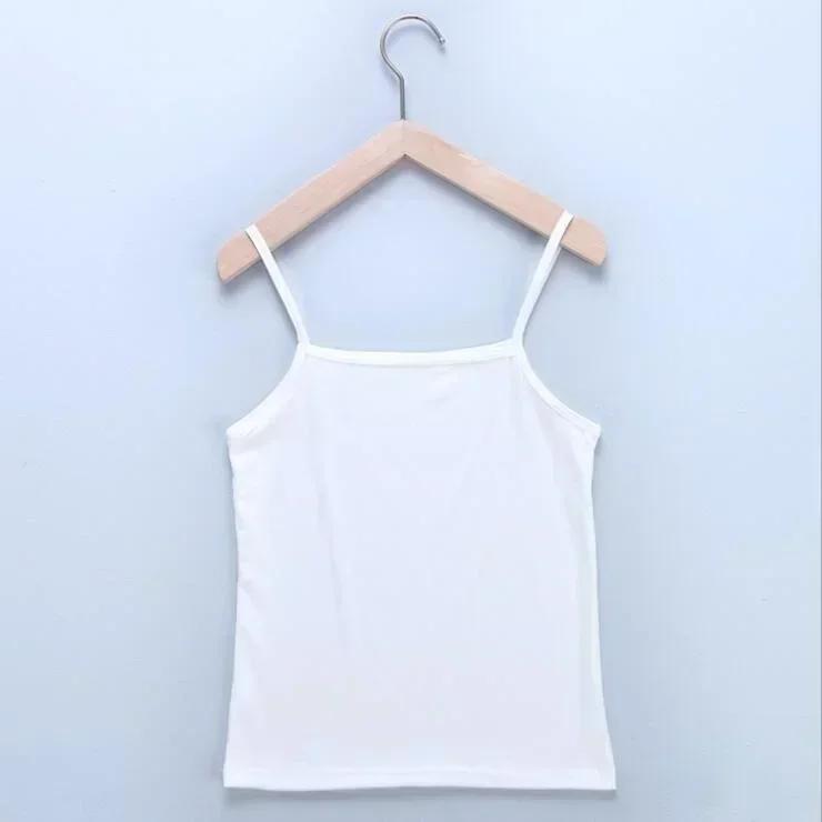 Women Solid Color Simple Clothes Sexy Base Vest Sling Camisoles Undershirts Slim Crop Top Tank Tops Stretch Sleeveless Decor