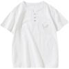 Chinese-style Cotton and Linen Short-sleeved T-shirt for Men, Casual and Trendy. Linen Embroidered Pocket Deer Head Top, Thin