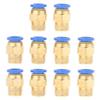 10 Stück Pneumatischer Schnellverbinder Luftanschlüsse Adapter 8mm Durchmesser Gewinde 1 4BSP Set