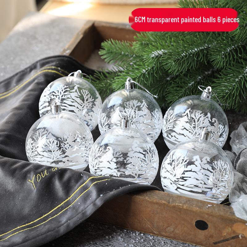 Qing Meng 8cm Painted Christmas Baubles - Boxed Hanging Window Decorations