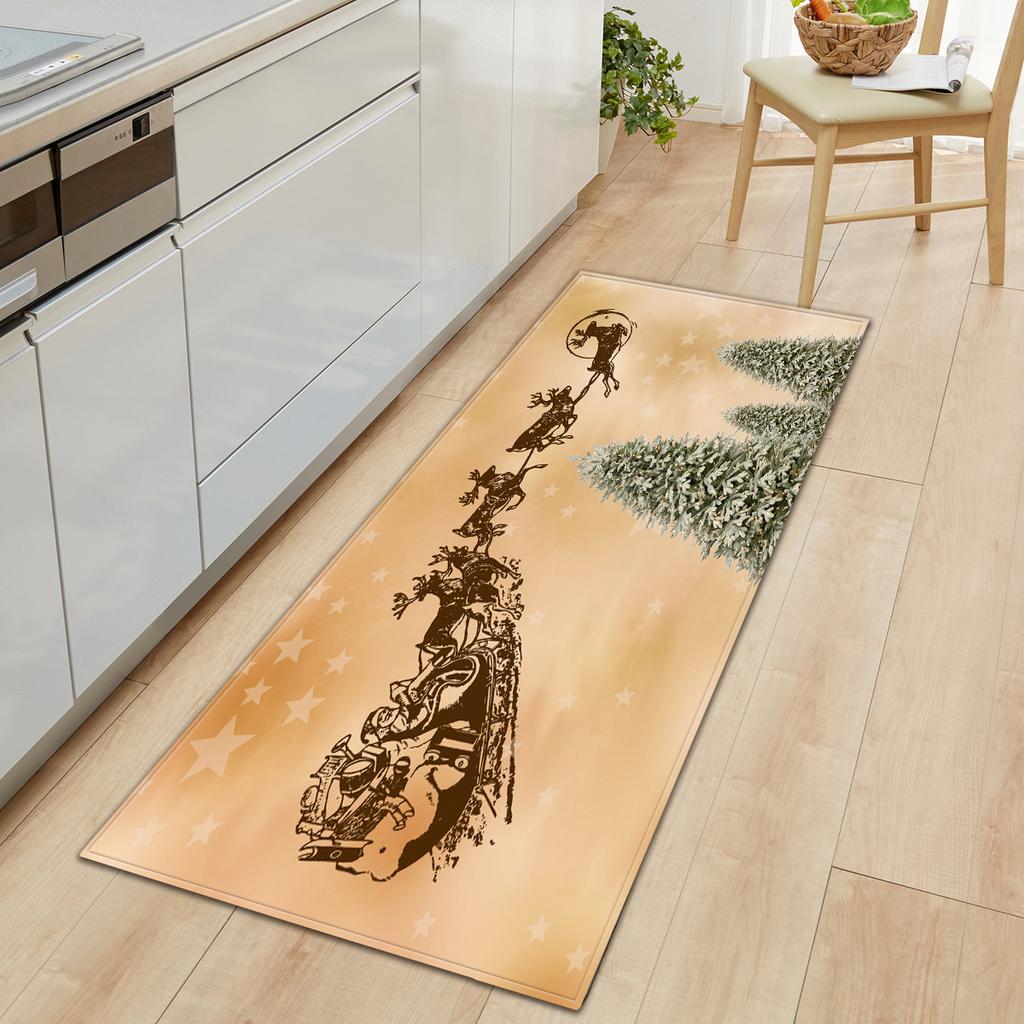 Christmas Kitchen Sand Carpet Doormat Long Floor Mat