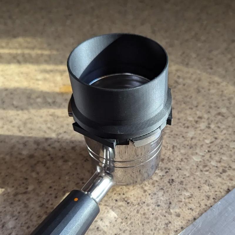 Espresso Dosing Funnel Plastic Construction Coffee Portafilter Accessory Easy Maintenance Ergonomic Brewing Aid