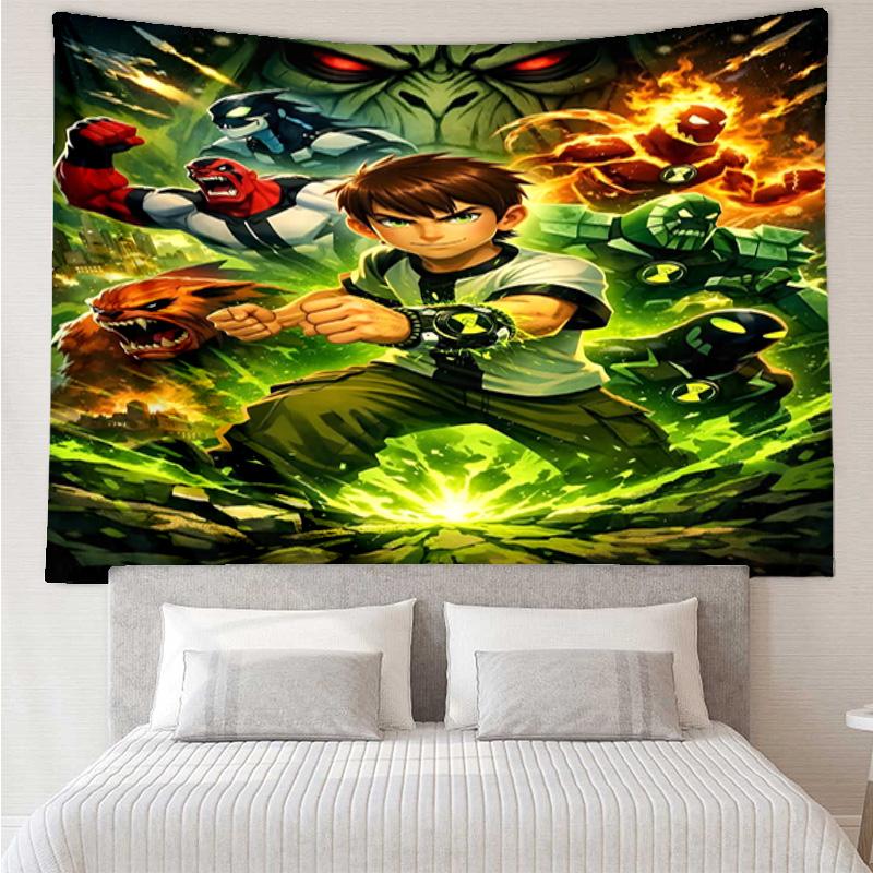 Ben Alien Force Tapestry, Unique Design Tapestry, Wall Decor for Bedroom,Livingroom, Playroom,Heartwarming Fan Holiday Gifts