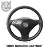 DIY Car Steering Wheel Cover Braid Genuine Leather For BMW E60 (Sedan) 530d E61 (Touring) 2003-2009 Auto Interior Accessories