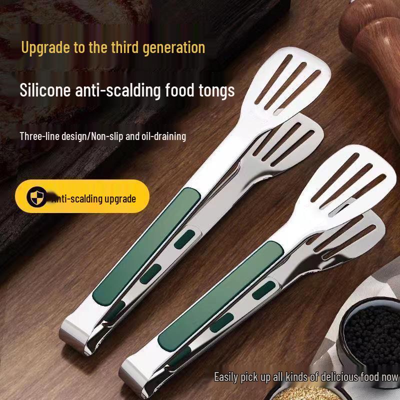 Hitzeschutz-Grillzange aus Edelstahl zum Grillen, Braten und Servieren
