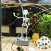 1Pcs Dancing Skeleton Aquarium Bubbler Unique 3D Printed Plastic Skull Ornament for Fish Tank Landscaping