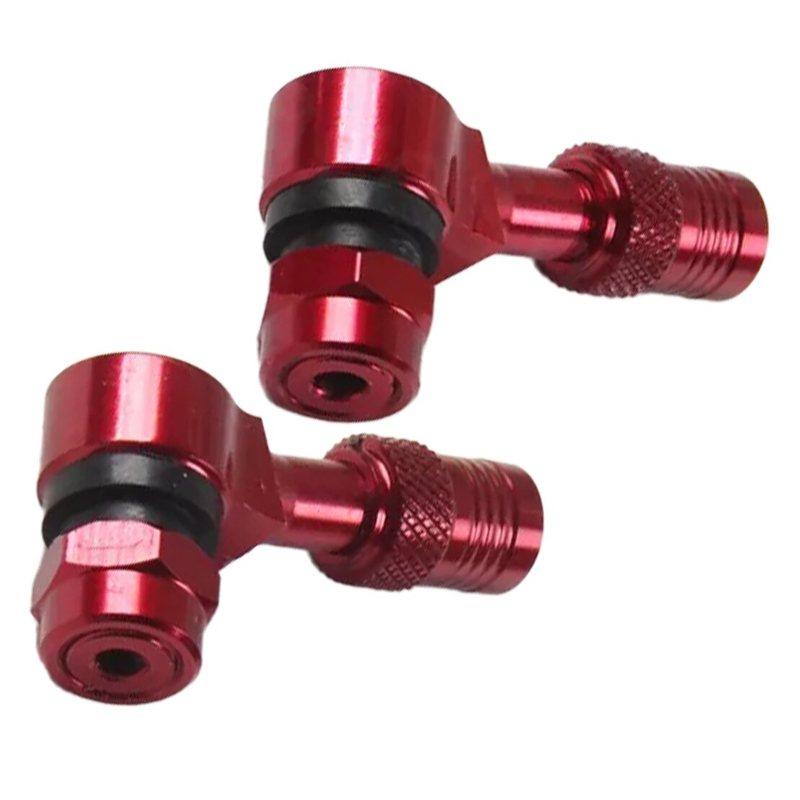 1 Pair CNC Wheel Tire Stem Tubeless Valve Fit for Suzuki Hayab GSXR600 GSXR750 GSXR1000 Red